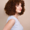 photo-163-a curly human wig - 10” caramel balayage.