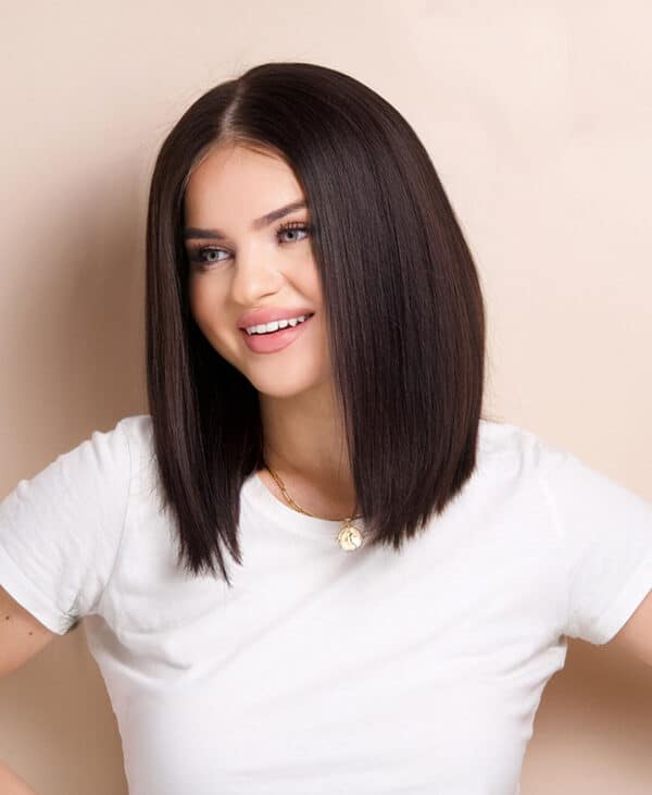 photo-166-b long bob human wig - 12" natural black.