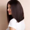 photo-167-c long bob human wig - 12" natural black.