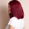 photo-170-c long bob human wig - 12" cherry red.