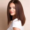 long bob human wig - 12" chocolate brown.