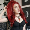 punky.pixiee-fliped-pony_2 vegan fiber flipped ends ponytail - ruby 17".