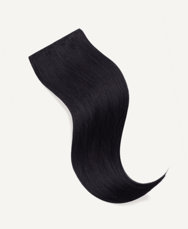 single_1 clip-in volumizer #1 jet black. - 14" / 1 x Extra-large weft