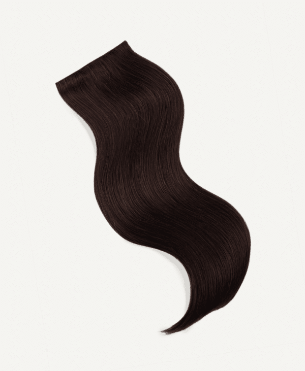 single_2 clip-in volumizer #2 chocolate brown. - 24" / 1 x Extra-large weft
