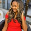 slayedbynandoh vegan fiber caramel balayage moneypiece wig 24".