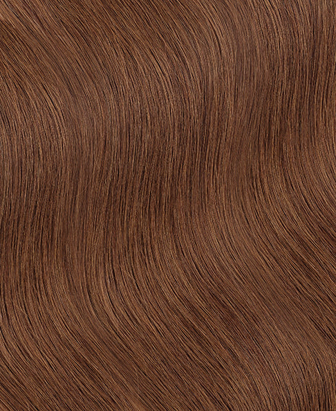 swatches-6-b long bob human wig - 12" medium brown.