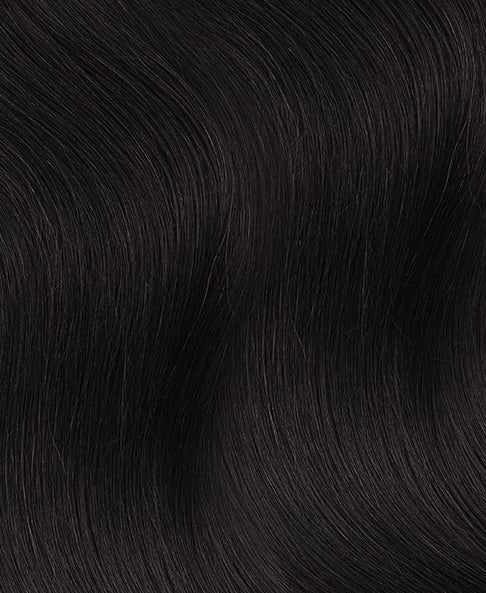 ponytail - #1b natural black. - 14 inches