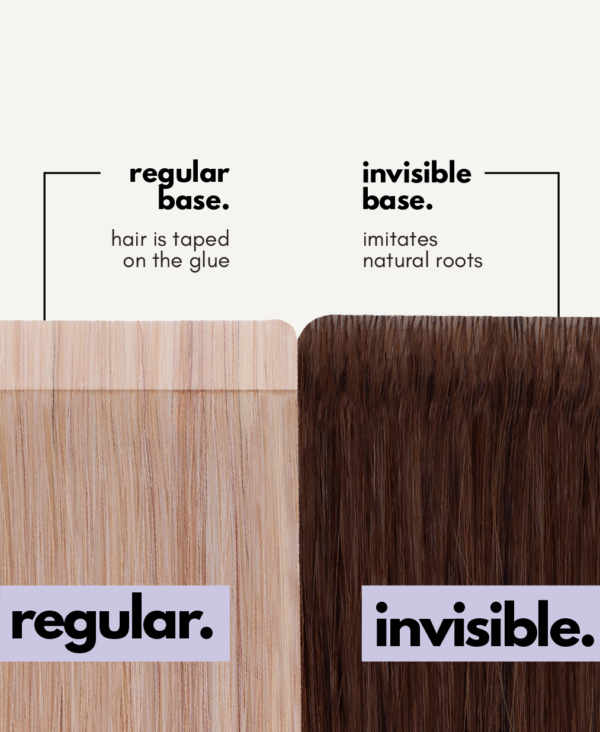 tapeins-01-01 tape-in hair extensions #7r14 teddy blonde. - 16"/50g / Invisible