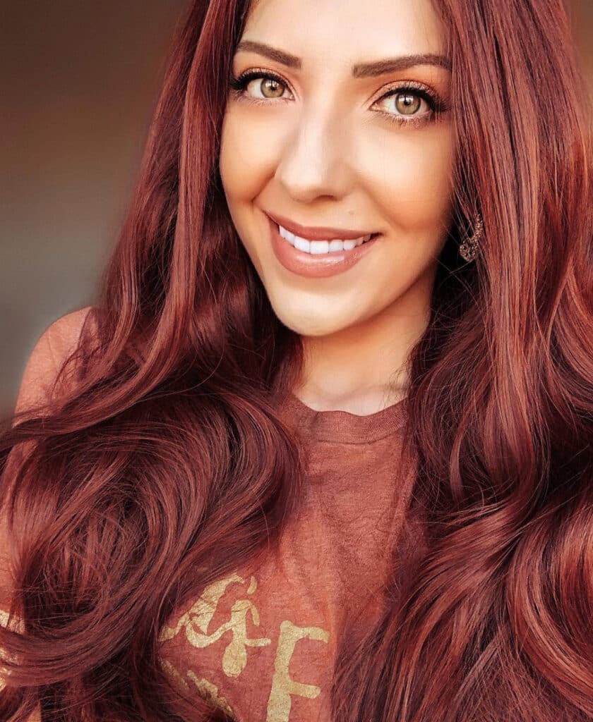 tape-in hair extensions #130 copper. - 16"/50g / Invisible