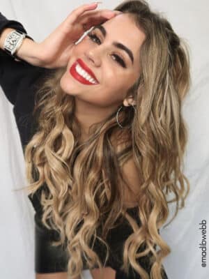 curly tape-in hair extensions #28 honey blonde. - 14"/50g / Regular