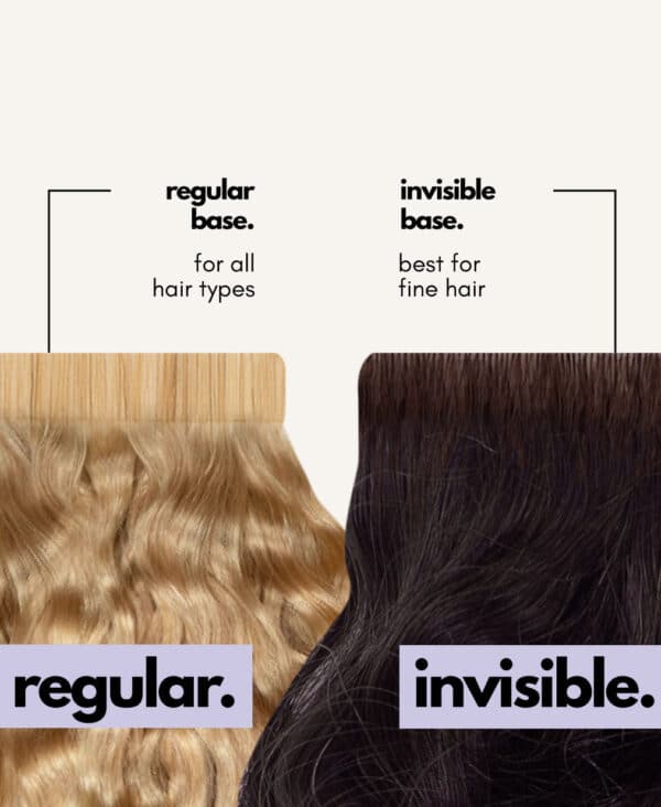 texture-info-curly-tape-a_04d651e4-758a-4b3a-88a0-449288ccc169 curly tape-in hair extensions #1b natural black. - 20"/50g / Invisible