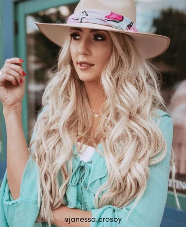 volumizer-girls-60-a clip-in volumizer #60 platinum blonde. - 24" / 1 x Extra-large weft