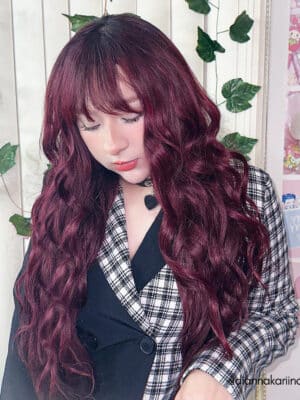 clip-in volumizer #99J cherry red. - 24" / 1 x Extra-large weft