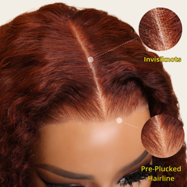 5_1x_a981af36-0eba-4439-a8ba-008397e14d04 Extra 70% OFF | Sunber Reddish Brown Jerry Curly 7×5 Bye Bye Knots Lace Front Wig Real Human Hair - 7×5 Bye Bye Knots-With Baby Hair / 20