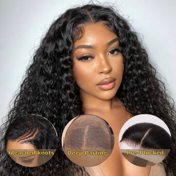 6_c9ee17d4-8fbc-4d32-bf30-9dfded90ae71 Extra 70% OFF | Sunber Wet And Wavy Curly Hair Lace Wig Real Human Hair Lace Frontal Wig - 13*4 Pre Everything / With Baby Hair / 14