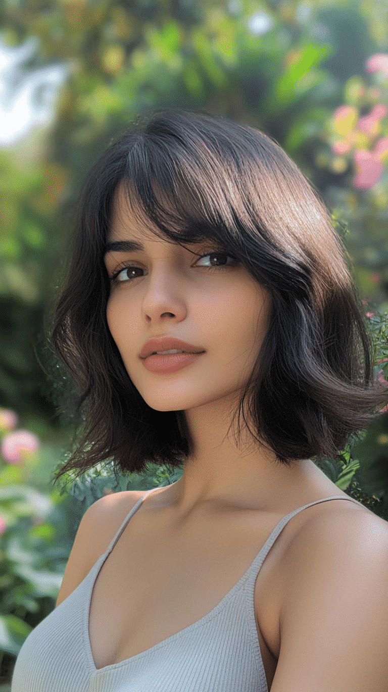 Tousled Bob with Bangs: The Perfect Blend of Effortless Style