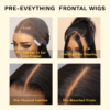 Sunber 5*5 Glueless HD Lace Closure Wig Deep Wave Human Hair Wigs - 16 / 250%