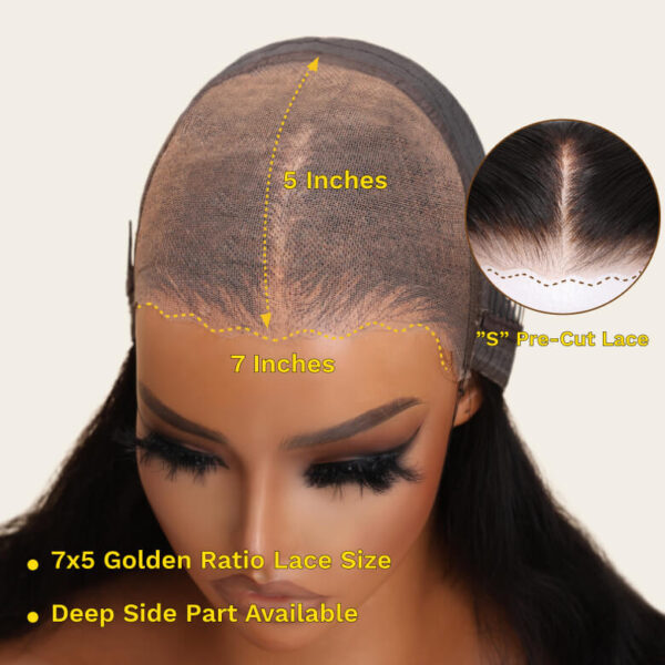 Extra 70% OFF | Sunber 4C Kinky Straight Lace Wig 13X4 Lace Front Human Hair Wigs With Baby Hair - 24 (Free Gifts Value ) / 4*0.75 Lace Wig