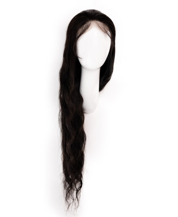 DSC01174-wig front lace human wig wavy 5x5 - 32" natural black