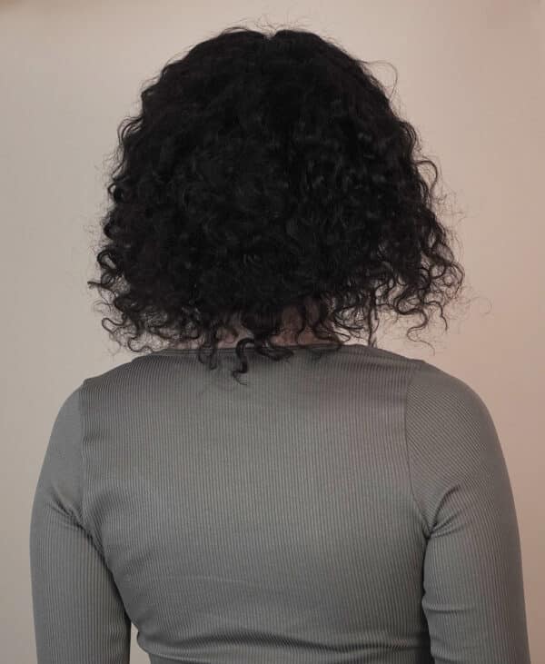 DSC09377-a front lace human wig - 10" 3A curly natural black.