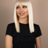IMG_0189-a long bob with fringe human wig - 16" platinum blonde.