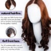 bouncy curls human wig - 16" medium brown.