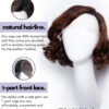 pixie cut human wig - 6" medium brown.