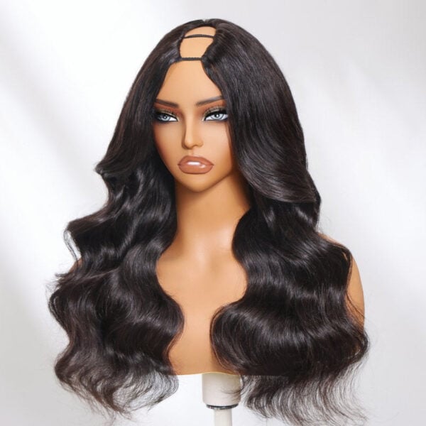 Sunber Luxury Density Body Wave U Part Wig Glueless Human Hair Wigs - 18 / 150%
