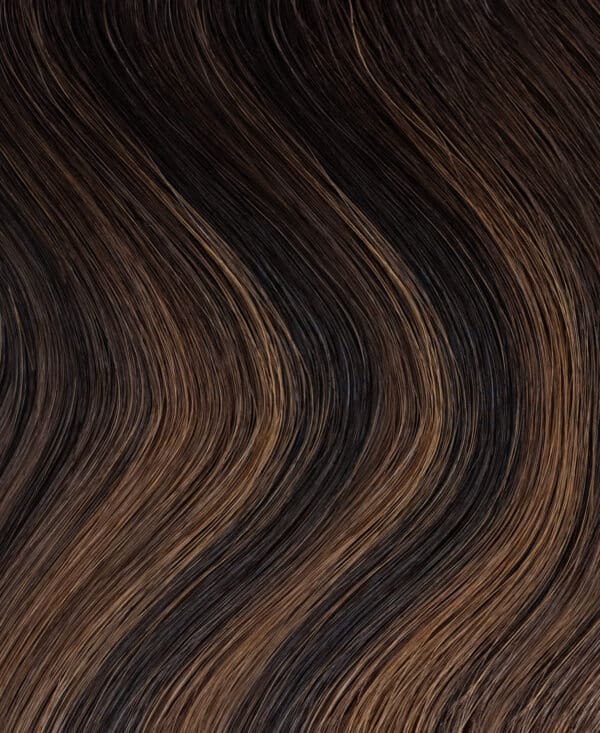 invisible clip-in hair extensions #1c-4 mocha balayage. - 24" / Classic