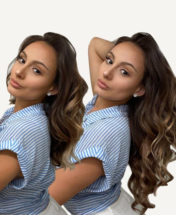 clip-in hair extensions #2-6 light ombre. - 14" / Classic