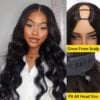 Sunber Luxury Density Body Wave U Part Wig Glueless Human Hair Wigs - 18 / 150%