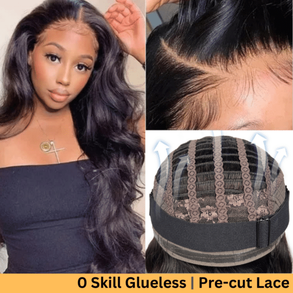 Extra 60% OFF | Sunber Deep Parting 7×5 Bye Bye Knots Pre-Cut Lace Body Wave Wig Human Hair - 20 / 7*5 Bye Bye Knots 180% Density