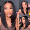 BYK_pre_cut_lace_wig Sunber 0 Off Blunt Cut Bob Pre-Cut Lace Wigs 7x5 Lace Closure Human Hair Wig Pre-plucked - 18 / 13*4 Pre Everything / Yaki Straight