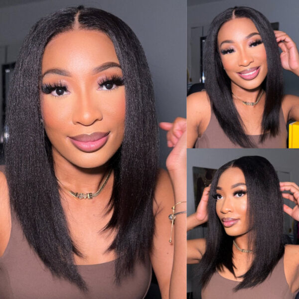 BYK_pre_cut_lace_wig Sunber 0 Off Blunt Cut Bob Pre-Cut Lace Wigs 7x5 Lace Closure Human Hair Wig Pre-plucked - 18 / 13*4 Pre Everything / Yaki Straight