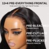 Extra 70% Off |Sunber 4C Kinky Edge Kinky Curly Human Hair Lace Wigs 7x5 Bye Bye Knots - 7×5 Bye Bye Knots / 16