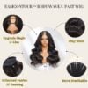 Sunber Luxury Density Body Wave U Part Wig Glueless Human Hair Wigs - 18 / 150%