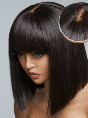 Extra 70% Off |Sunber Hair Blunt Cut Straight Bob Wig Lace Part and 7*5 Precut lace Human Hair Wig - 10 / 13*4 Pre-everything Lace Frontal