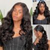 Sunber 7x5 Bye Bye Knots Pre-Cut Lace Put On And Go Wigs 13×4 Pre-Everything Body Wave Wig Pre-Plucked - 13*4 Pre-Everything / 26 / Bleached Knots