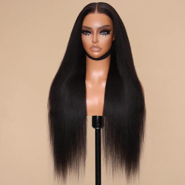 Sunber Yaki Straight 7x5 Bye Bye Knots Lace Grab And Go Closure Wig With Bleach Knots - 24 / 7x5 Bye Bye Knots