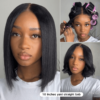 Extra 70% OFF | Sunber Yaki Straight Blunt Cut Short Bob 7x5 Pre-Cut Lace Wig Human hair - 14 / 13*4 Pre Everything / Yaki Straight