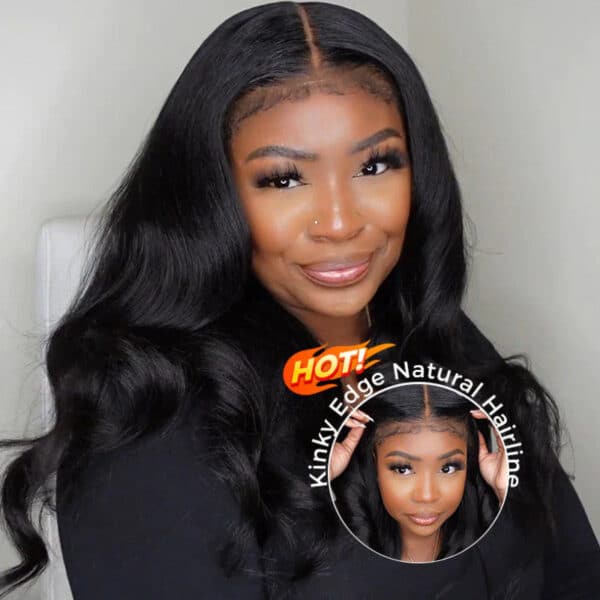Sunber Yaki Straight 7x5 Bye Bye Knots Lace Grab And Go Closure Wig With Bleach Knots - 24 / 7x5 Bye Bye Knots