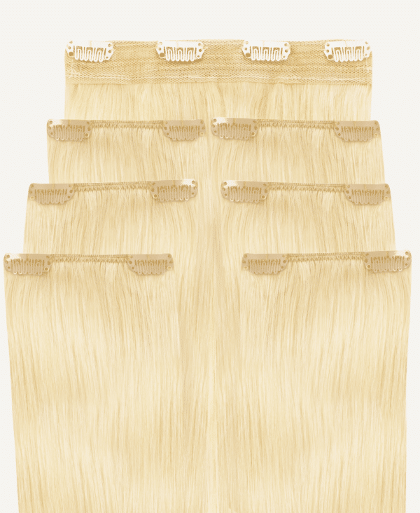 set-60-new clip-in hair extensions #60 platinum blonde. - 28" / Extra Volume
