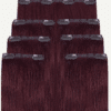 set-99-inv-a invisible clip-in hair extensions #99J cherry red. - 20" / Classic