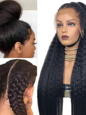 sunberkinkystraightlacefrontwig_fcc9378b-a092-40b6-8c5f-2da0a309409b Extra 70% OFF | Sunber 4C Kinky Straight Lace Wig 13X4 Lace Front Human Hair Wigs With Baby Hair - 24 (Free Gifts Value ) / 4*0.75 Lace Wig