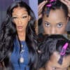 Sunber Luxury Density Body Wave U Part Wig Glueless Human Hair Wigs - 18 / 150%