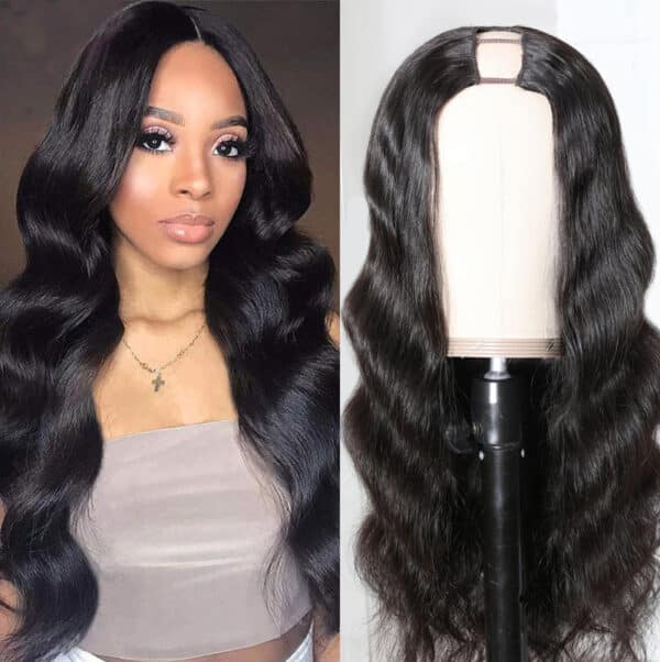sunberupartwig6 Sunber Luxury Density Body Wave U Part Wig Glueless Human Hair Wigs - 28 / 250%