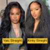 Sunber Yaki Straight 7x5 Bye Bye Knots Lace Grab And Go Closure Wig With Bleach Knots - 24 / 7x5 Bye Bye Knots