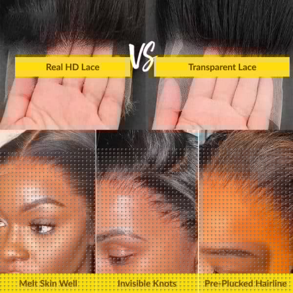 5X5_HD_BLEND_AWAY_LACE_WIG Sunber 0 Off Blunt Cut Bob Pre-Cut Lace Wigs 7x5 Lace Closure Human Hair Wig Pre-plucked - 18 / 13*4 Pre Everything / Yaki Straight
