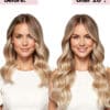 invisible clip-in hair extensions #14-613 blonde highlights. - 14" / Classic