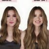 clip-in hair extensions #8 dark blonde. - 16" / Classic